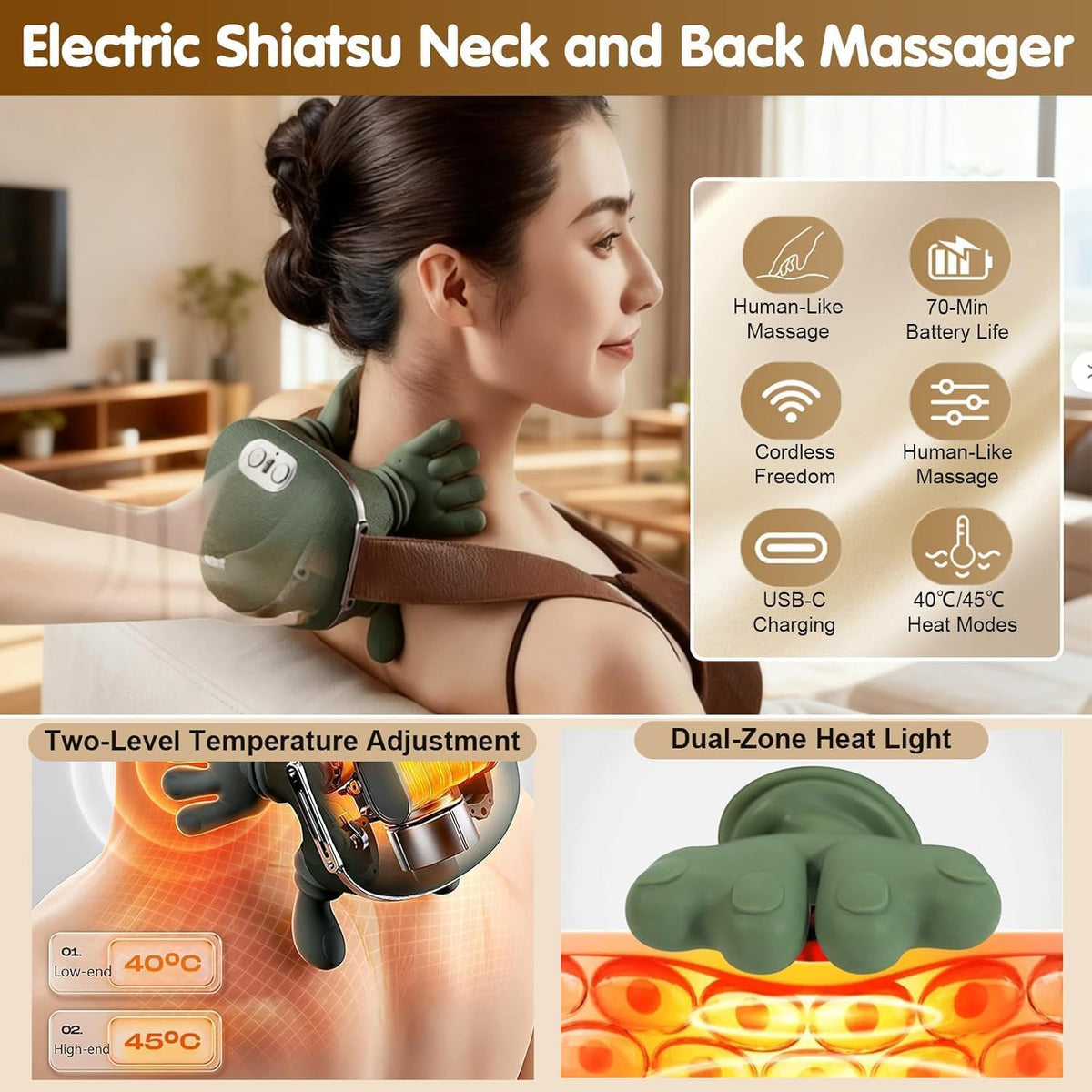 **Bionic 4D Wireless Heated Neck Massager**
