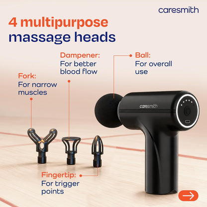 relivv PULSE | 4-Head Deep Tissue Massage Gun