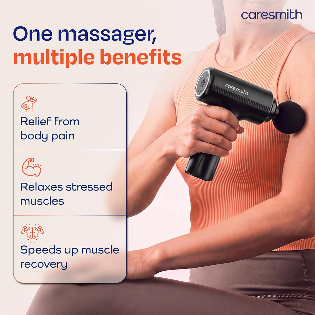 relivv PULSE | 4-Head Deep Tissue Massage Gun