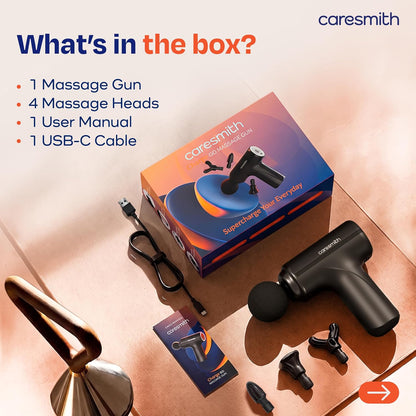 relivv PULSE | 4-Head Deep Tissue Massage Gun
