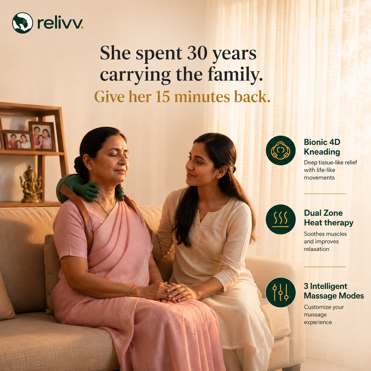 relivv GRIP | Wireless Heat & Kneading Therapy